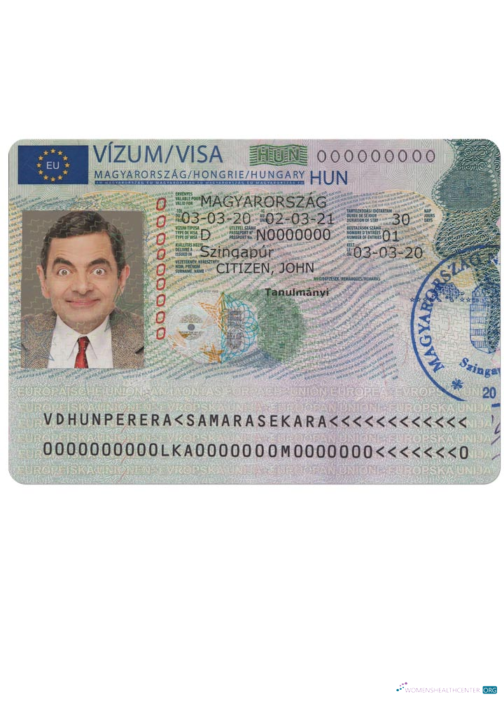Download HUNGARY travel visa version 2 Photoshop template